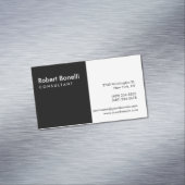 白黒プレーンモダンコンサルタントの名刺 マグネット名刺 (インサイチュ)
