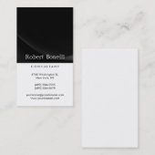 白黒プレーンモダンコンサルタントの名刺 名刺 (正面/裏面)