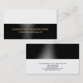 白黒プレーンモダンコンサルタントの名刺 名刺 (正面/裏面)