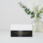 白黒プレーンモダンコンサルタントの名刺 名刺 (スタンド正面)