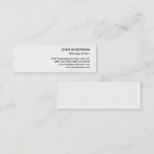 白黒プレーンSkinnyスリムサイズビジネスカード スキニー名刺 (正面/裏面)