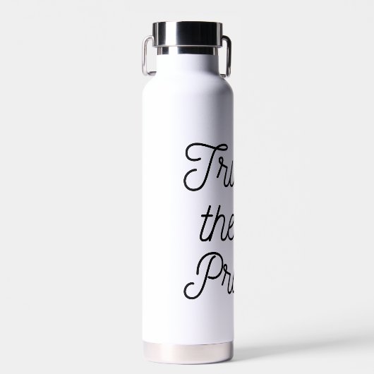 白黒プロセス蝶を信頼 ウォーターボトル (正面)