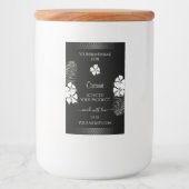 白黒プロダクトラベルハワイアン花 フードラベル (正面)