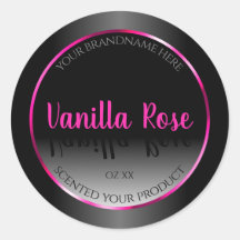 白黒プロダクトラベル華やかなピンクのフレーム