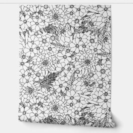 白黒プロテア野花園 壁紙