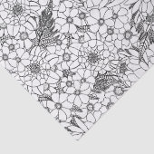 白黒プロテア野花園 薄葉紙 (詳細)