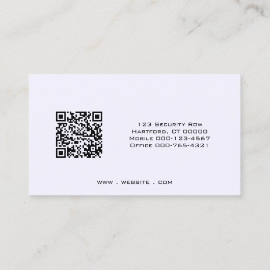白黒プロフェッショナルカスタムフォトQRコード 名刺 (裏面)