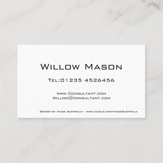 白黒プロフェッショナルストライプの名刺 名刺 (裏面)