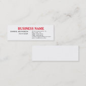 白黒プロフェッショナルスリム名刺 スキニー名刺 (正面/裏面)