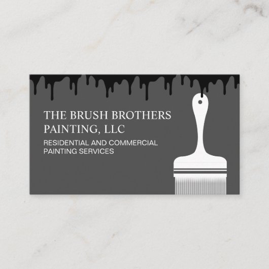 白黒プロフェッショナルハウスペインター 名刺 (正面)