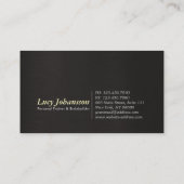 白黒プロフェッショナルフィットネスパーソナルトレーナー 名刺 (裏面)