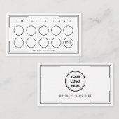 白黒プロフェッショナルフォーマルロゴ ロイヤリティカード (正面/裏面)