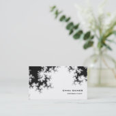 白黒プロフェッショナルフローラルパターントレンディー 名刺 (スタンド正面)