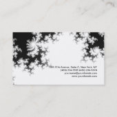 白黒プロフェッショナルフローラルパターントレンディー 名刺 (裏面)