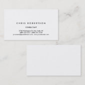 白黒プロフェッショナルプレインミニマル 名刺 (正面/裏面)