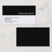 白黒プロフェッショナルモダン名刺 名刺 (正面/裏面)