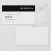 白黒プロフェッショナルモダン名刺 名刺 (正面/裏面)