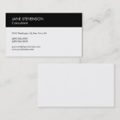 白黒プロフェッショナルモダン名刺 名刺 (正面/裏面)