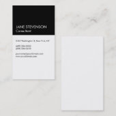 白黒プロフェッショナルモダン名刺 名刺 (正面/裏面)