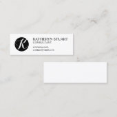 白黒プロフェッショナルモノグラム スキニー名刺 (正面/裏面)