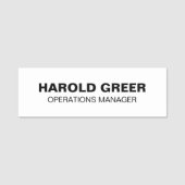 白黒プロフェッショナル名タグ 名札 (正面)