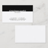 白黒プロフェッショナル平野モダン優雅 名刺 (正面/裏面)