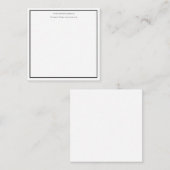 白黒プロフェッショナル業パーソナライズされた ノートカード (正面/裏面)