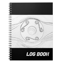 白黒プロペラ飛行記録ブック ノートブック