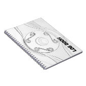 白黒プロペラ飛行記録ブック ノートブック (右側)