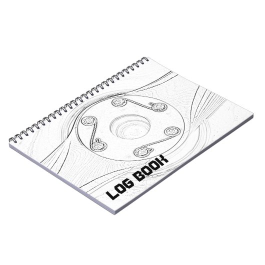 白黒プロペラ飛行記録ブック ノートブック (左側)