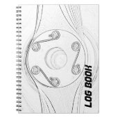 白黒プロペラ飛行記録ブック ノートブック (正面)