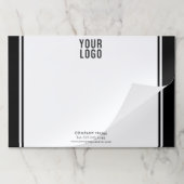 白黒プロモーションビジネスロゴ ペーパーパッド (折り畳み)