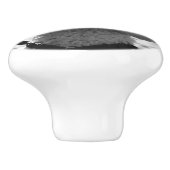 白黒プードルの顔の子犬の目 セラミックノブ (側面)