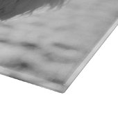 白黒プードル顔子犬の目 カッティングボード (角)