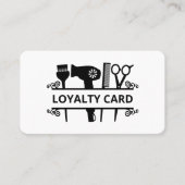 白黒ヘアドレモダンザーロイヤリティカード ロイヤリティカード (正面)