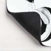 白黒ヘッドフォンのアートワーク マウスパッド (コーナー)