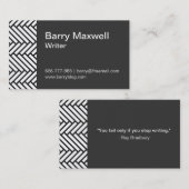 白黒ヘリンボンパターン 名刺 (正面/裏面)