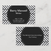 白黒ヘリンボンパターン 名刺 (正面/裏面)