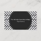 白黒ヘリンボンパターン 名刺 (裏面)