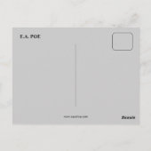 白黒ベクトルアート、エドガー・アラン・ポー ポストカード (裏面)