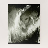 白黒ベニスのマスク ジグソーパズル (縦)