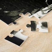 白黒ベニスのマスク ジグソーパズル (側面)