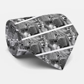 白黒ベビーを持つリング後につかれたlemur ネクタイ (ロール)