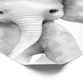 白黒ベビーサファリアニマルズプリント フォトプリント            (角)