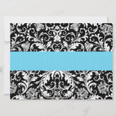 白黒ベビーシャワー招待状テンプレート 招待状 (裏面)