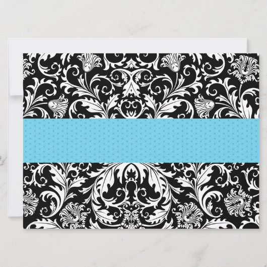 白黒ベビーシャワー招待状テンプレート 招待状 (裏面)