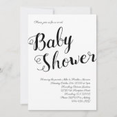 白黒ベビーシャワー男女兼用共同編 招待状 (正面)