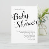 白黒ベビーシャワー男女兼用共同編 招待状 (スタンド正面)