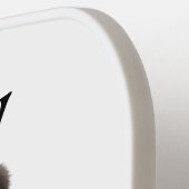 白黒ベビーパンダベアモノグラムモダン ピックルボールラケット (左詳細)