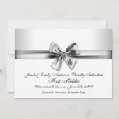 白黒ベビー写真の誕生のお知らせ 案内状 (裏面)